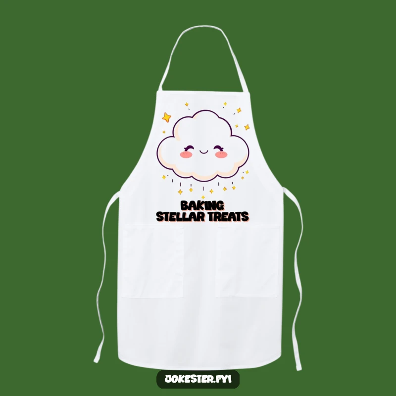 Funny Happy Cloud Apron: Cook with Sparkling Cheer