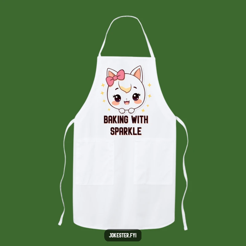 Funny Sparkle Happy Apron: Cook with Joy and Radiance
