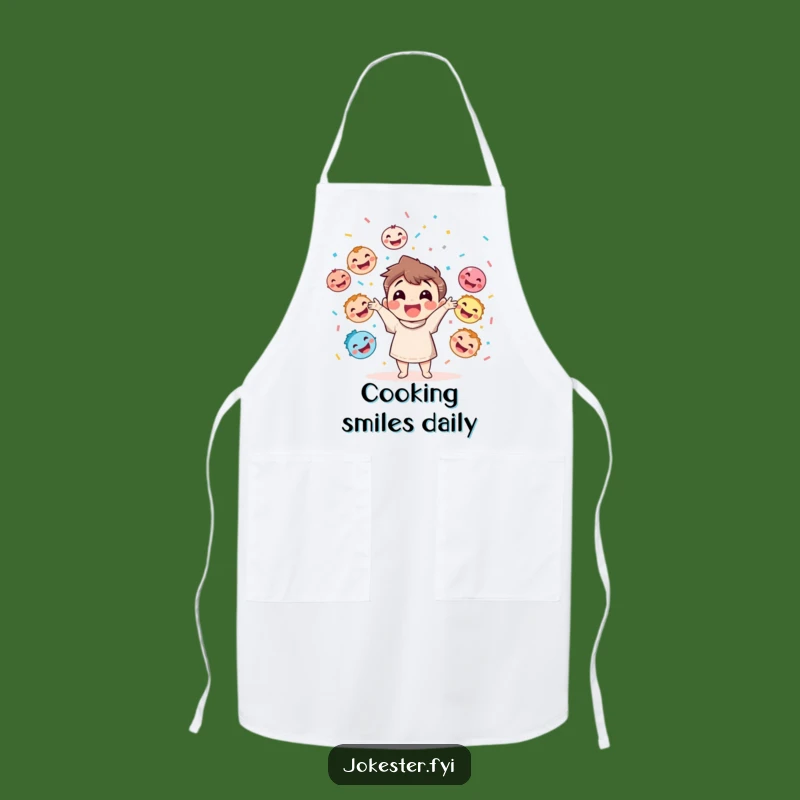 Funny Juggling Faces Apron: Serve Up Smiles in the Kitchen
