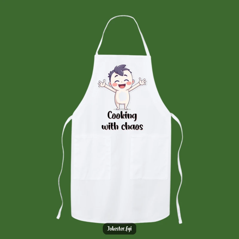 Funny Joyful Dancer Apron: Cook with Fun and Exaggerated Flair