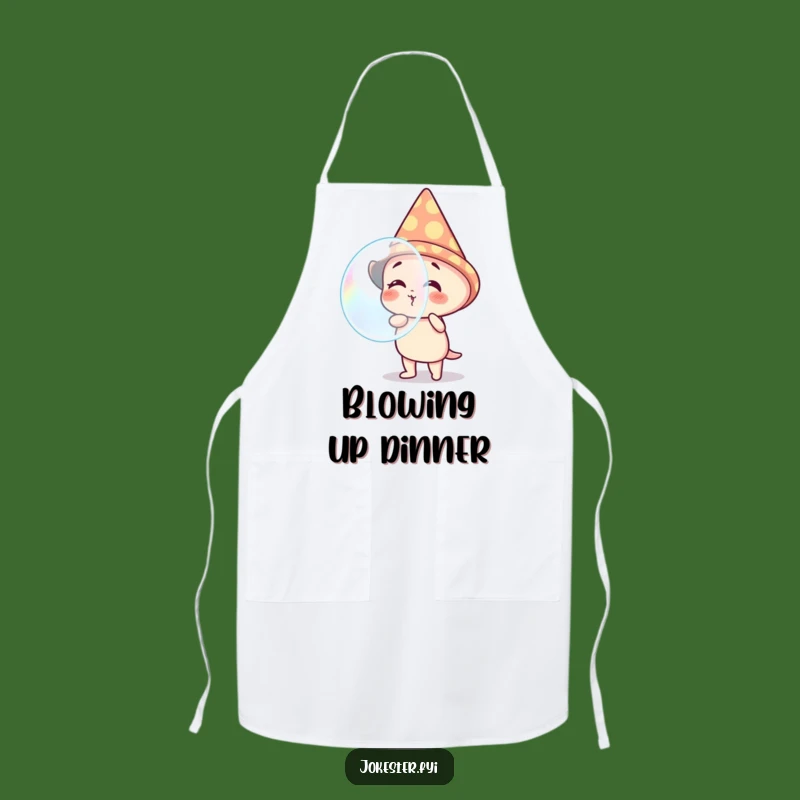 Funny Giggling Bubble Character Apron - Cook Up Some Laughs in the Kitchen!