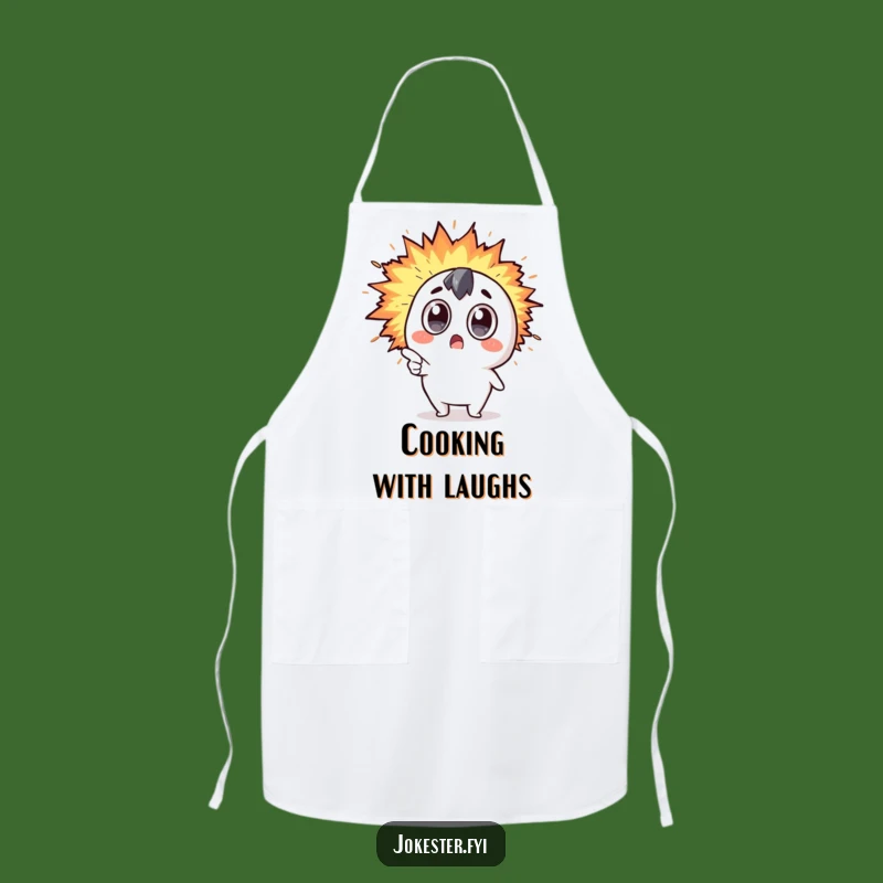 Funny Kawaii Explosion Humor Apron - Cook with Comedic Flair