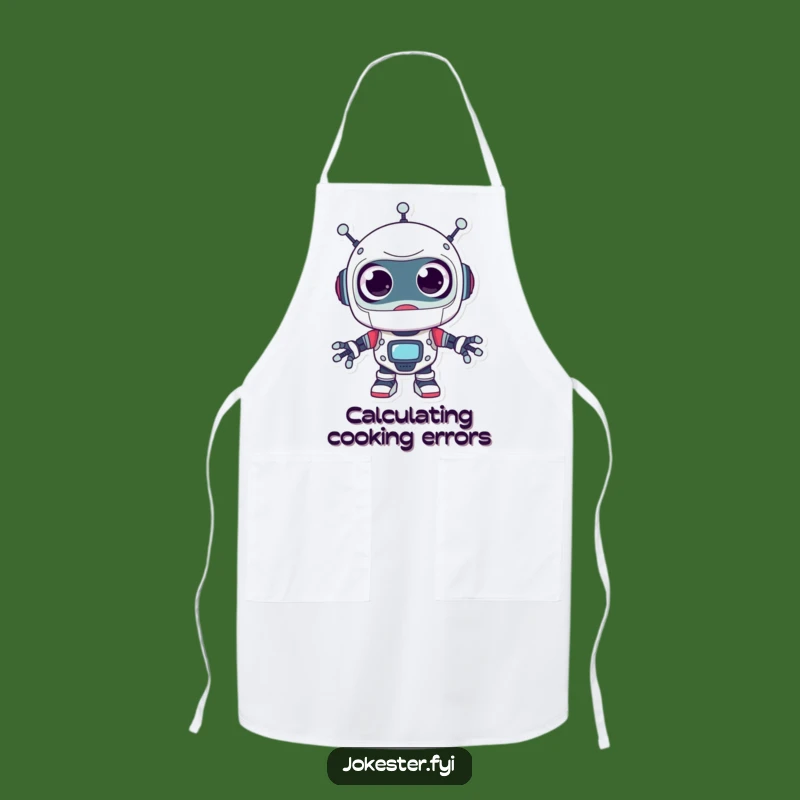 Funny Robot Apron - Googly Eyed Kitchen Surprise Funny Gift
