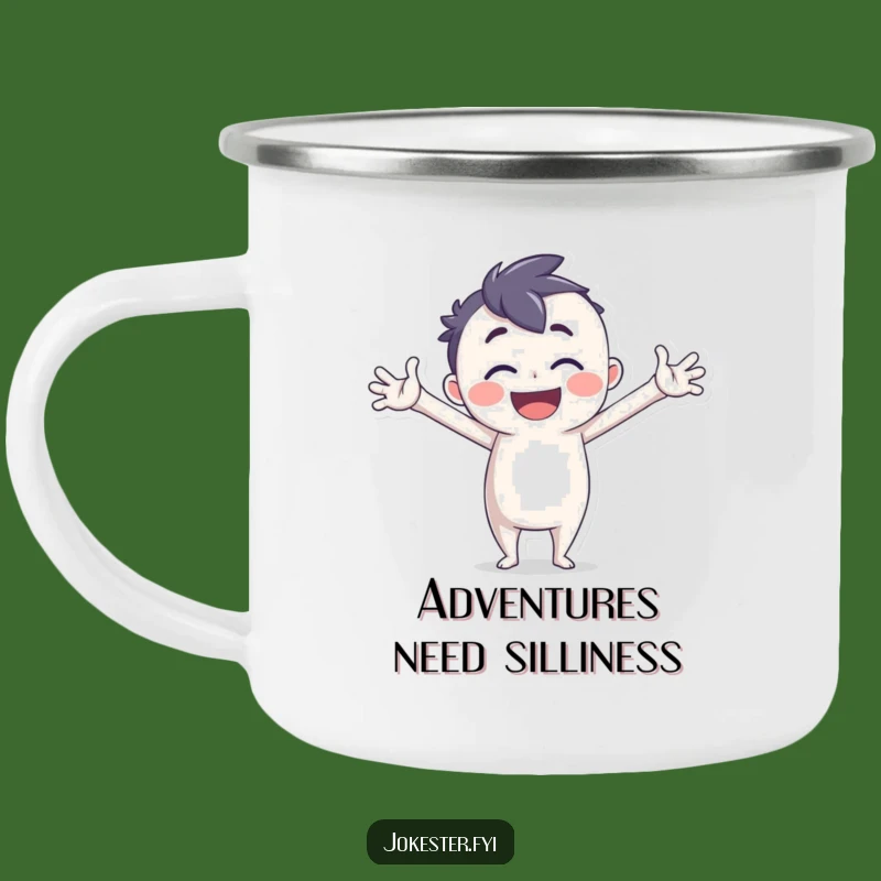 Funny Joyful Dancer Camping Mug: Adventure Fuelled by Fun and Enthusiasm
