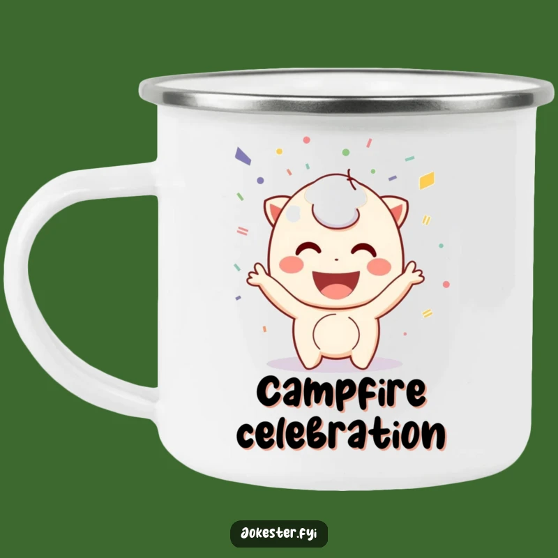 Funny Confetti Camping Mug: Playful Camp Celebration, Outdoor Novelty Gift!