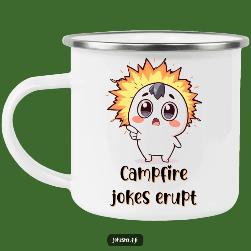 Durable Funny Kawaii Explosion Humor Camping Mug - Laugh Around the Campfire