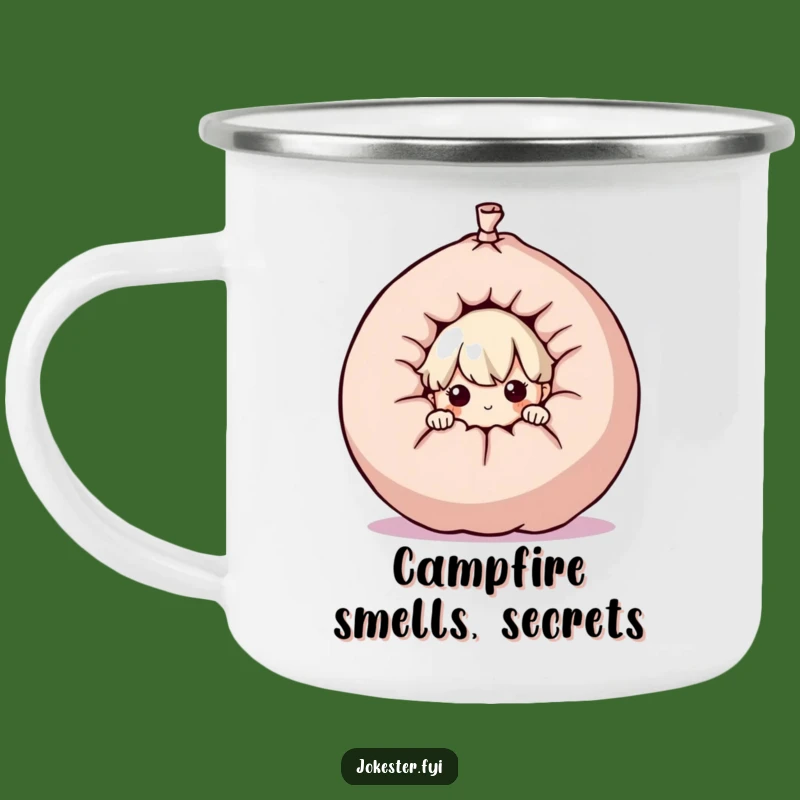 Funny Whoopee Cushion Camping Mug - Curious Character Outdoor Gift
