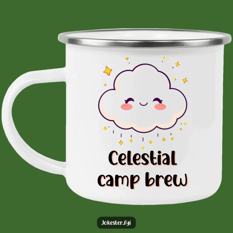 Funny Happy Cloud Camp Mug: Durable Starry Companion Gift