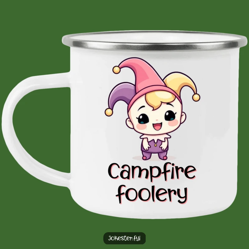 Funny Jester Camping Mug: Cheerful Camp Fun, Outdoor Novelty Gift!