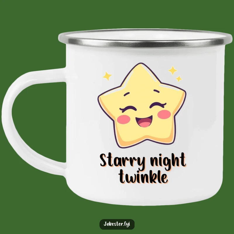 Funny Star Wink Camping Mug - Outdoor Twinkle Humor Warmth Gift