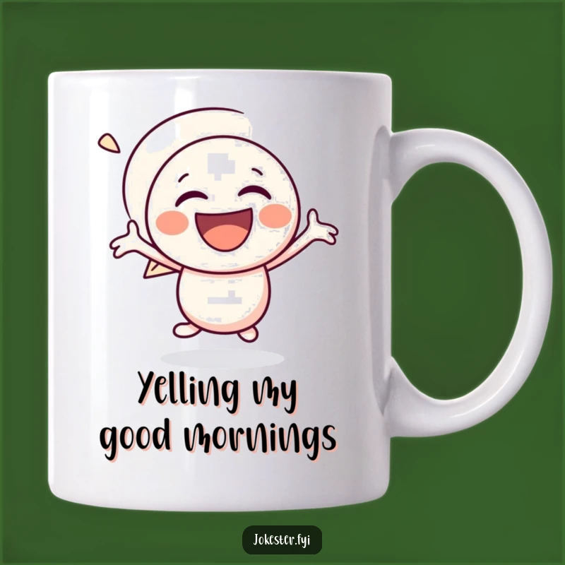 Funny Speech Bubble Mug: Joyful Laughing Character Gift for Happy Vibes