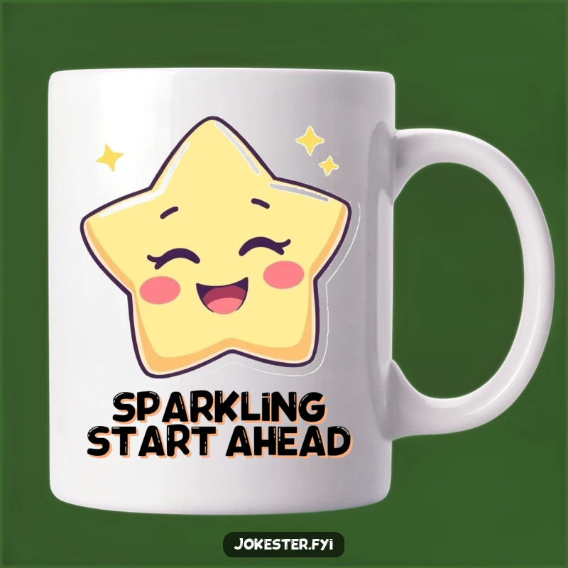 Funny Star Wink Mug - Joyful Twinkle Character Humor Gift