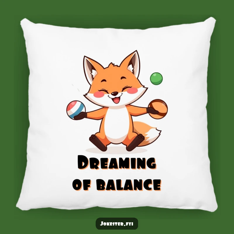 Funny Fox Juggling Pillow: Snuggle Up with Hilarious Comfort, Perfect Funny Gift
