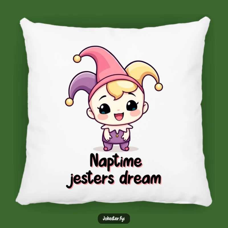 Funny Jester Pillow: Cheerful Character Cozy Fun, Hilarious Decor Gift!