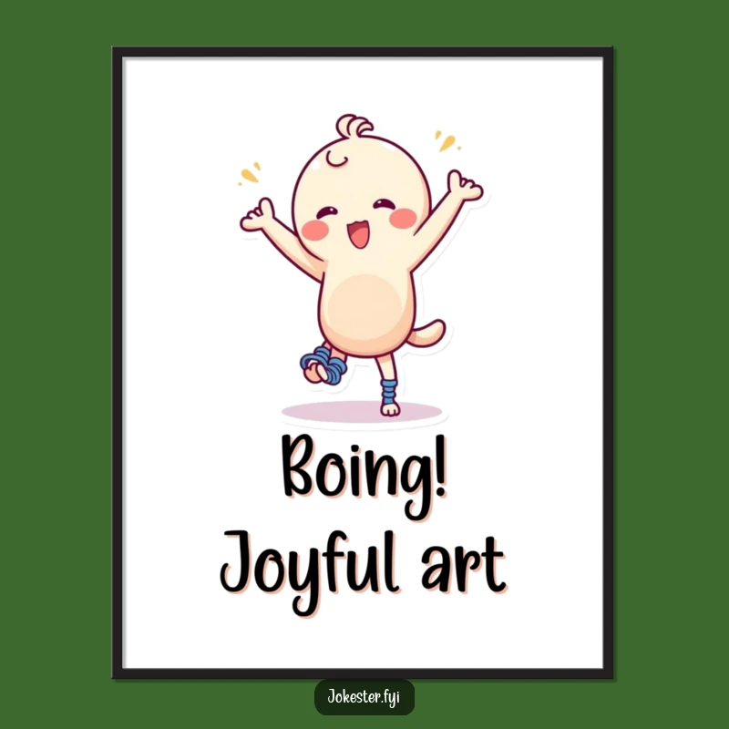 Funny Spring Dancer Digital Art: Hilarious Character Art for Your Walls