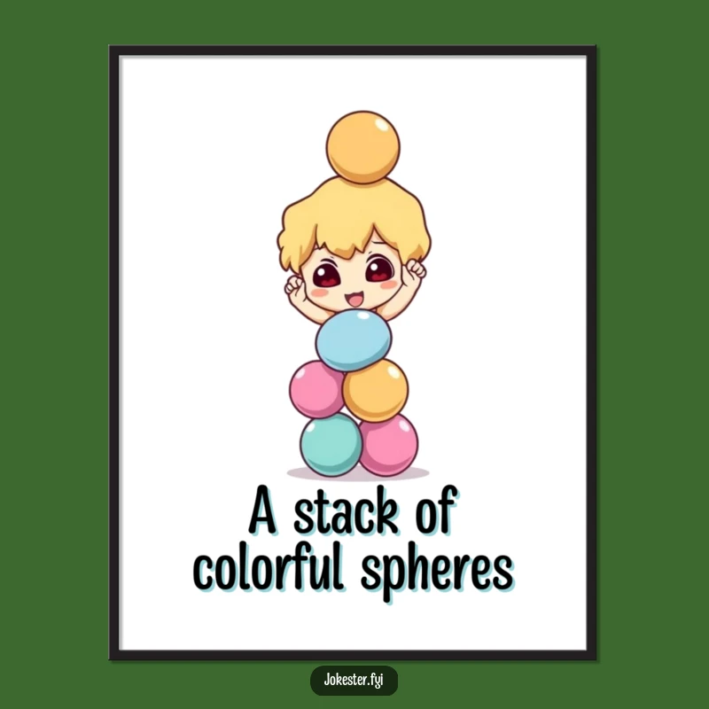 Funny Balancing Balls Digital Art - Mischievous Character Decor Gift