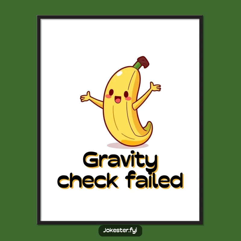 Funny Banana Slip Digital Print: Instant Hilarious Cartoon Art Download