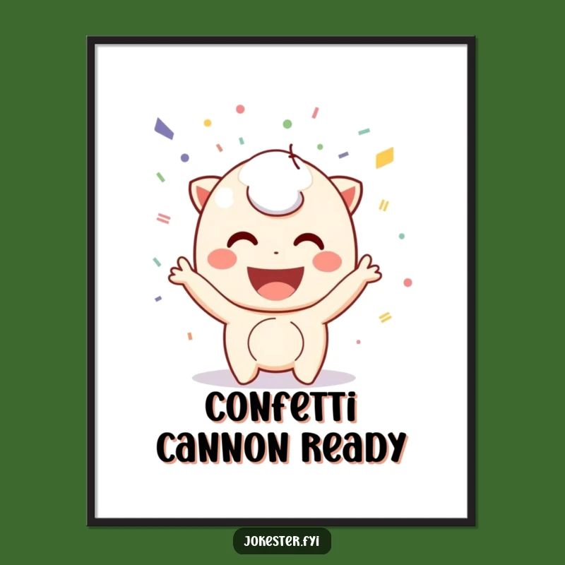 Funny Confetti Digital Art: Playful Celebration Decor, Instant Joyful Gift!