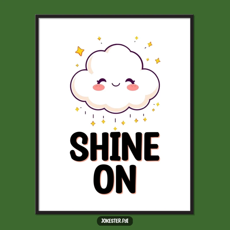 Funny Happy Cloud Digital Art: Instant Dreamy Decor Gift