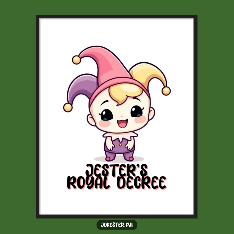 Funny Jester Digital Art: Cheerful Character Playful Decor, Instant Gift!