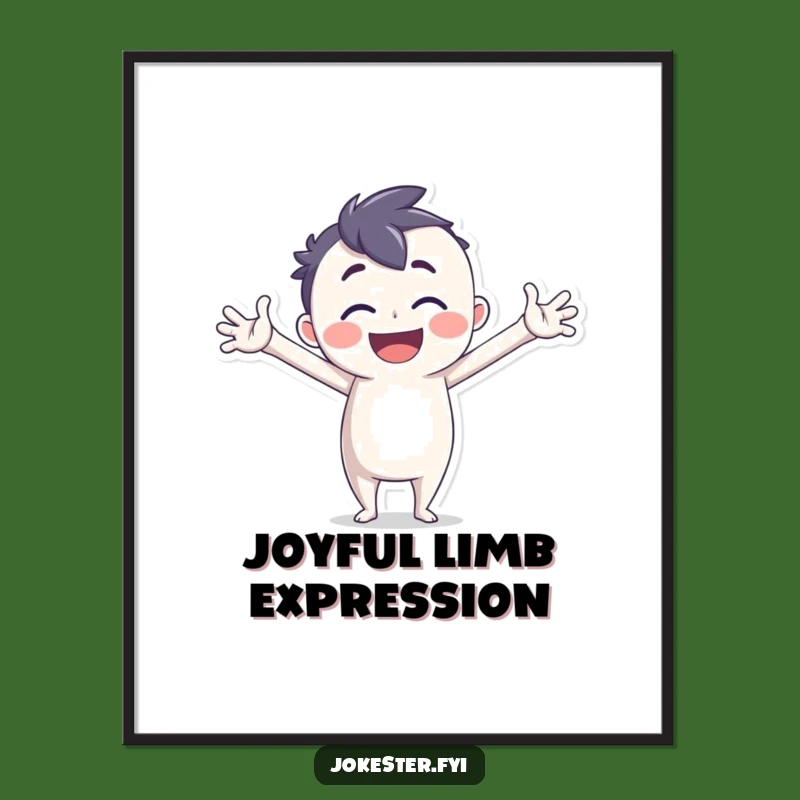 Funny Joyful Dancer Digital Art: Instant Cheer, Downloadable Fun
