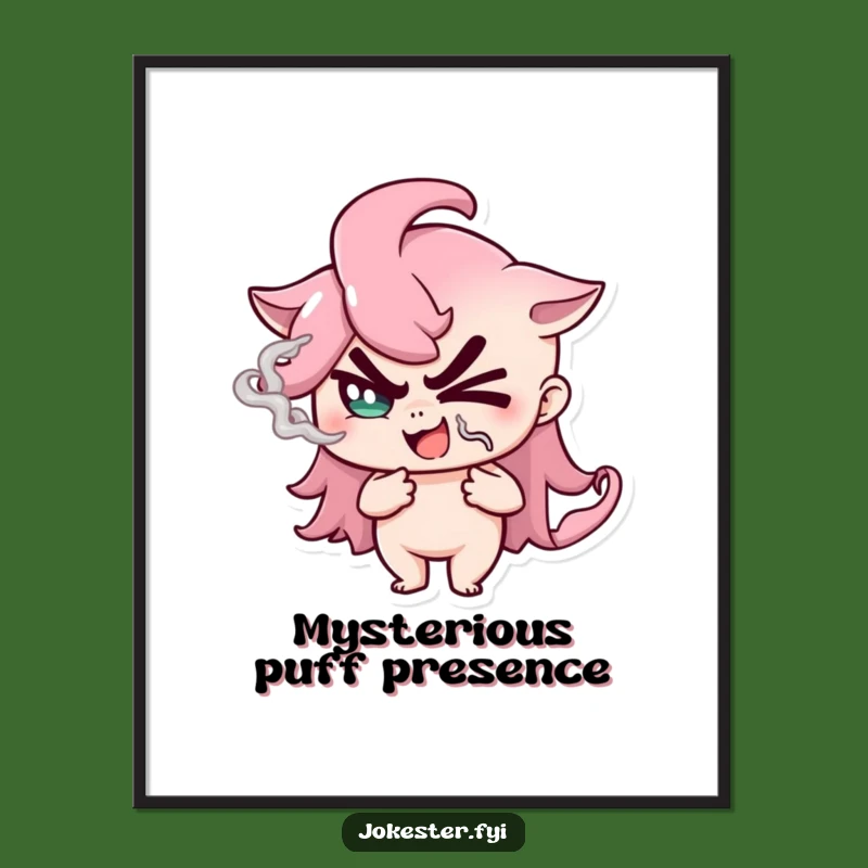 Funny Winking Smoke Mage Digital Art: Instant Mystery, Downloadable Humor