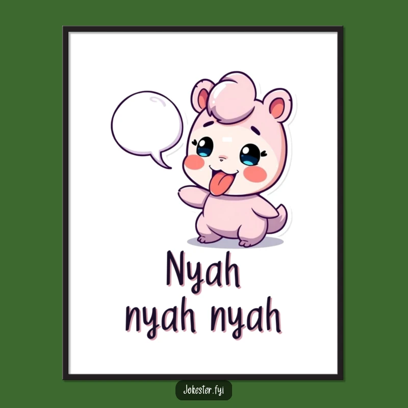 Funny Tongue Out Speech Bubble Digital Art: Instant Sass for Your Walls