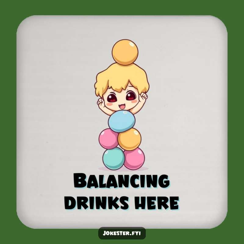 Funny Balancing Balls Coaster - Mischievous Character Drink Gift
