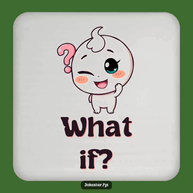 Funny Question Mark Tickler Coaster: Protect Surfaces with Pondering