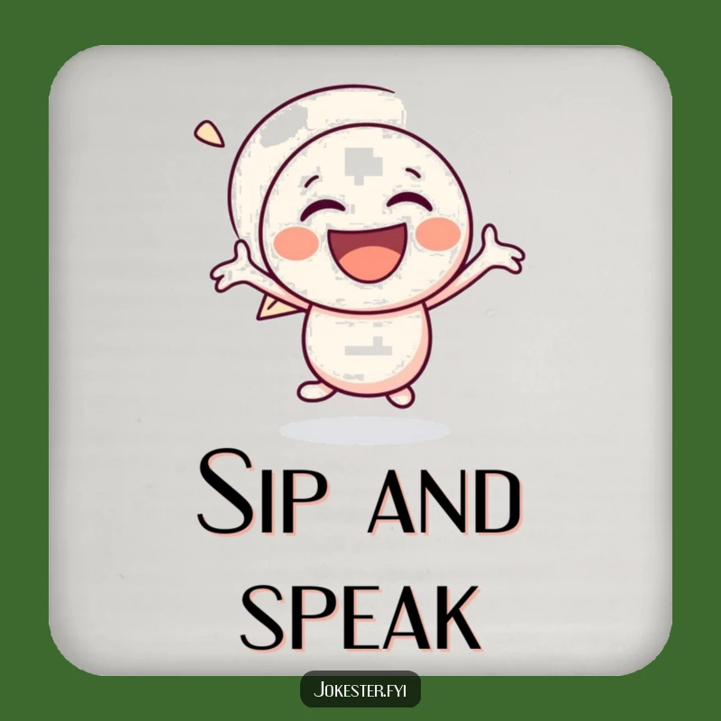 Funny Speech Bubble Coaster: Protect Surfaces with Laughing Joy