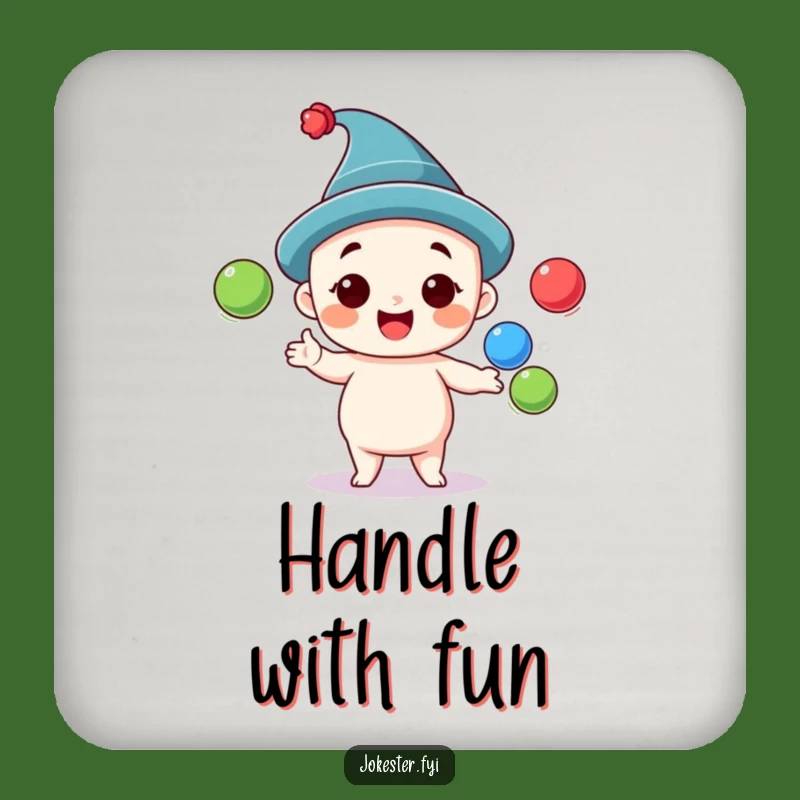 Funny Juggling Coaster: Protect Surfaces with Cheerful Fun, A Charming Funny Gift!