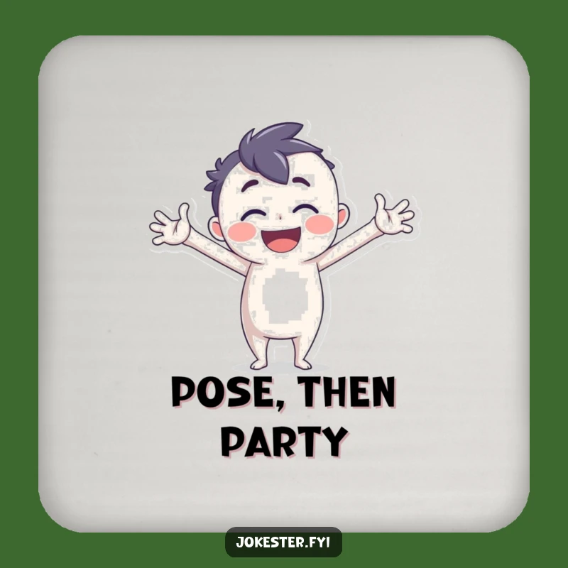 Funny Joyful Dancer Coaster: Protect Surfaces with Playful Flair