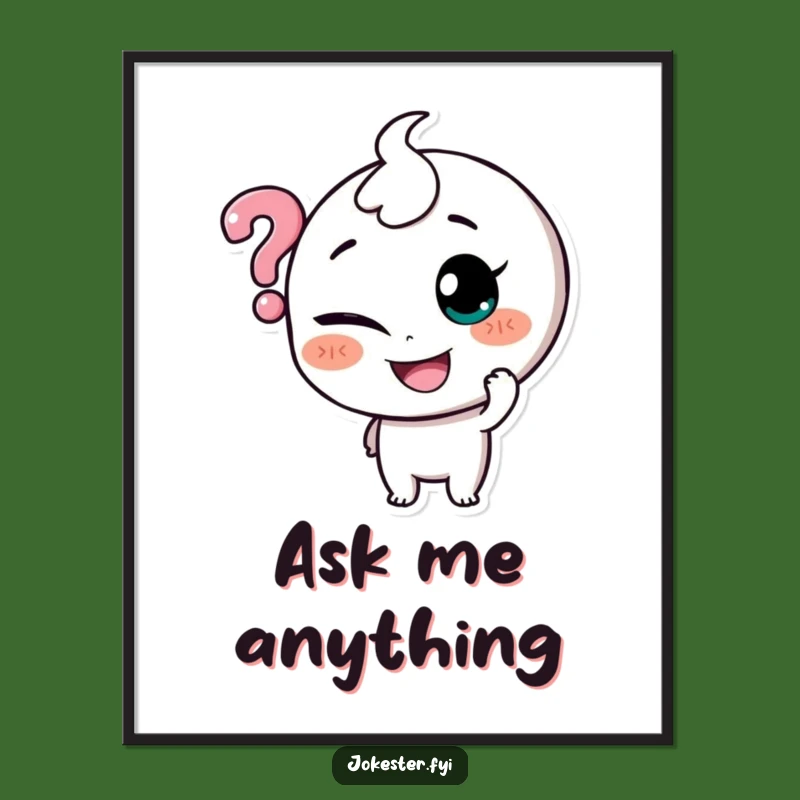 Funny Question Mark Tickler Poster: Inspire Wonder on Your Walls