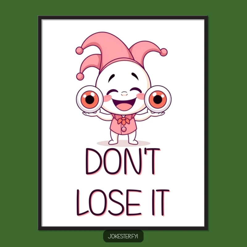 Funny Jester Eyeball Juggler Poster: Bring Laughter to Your Walls
