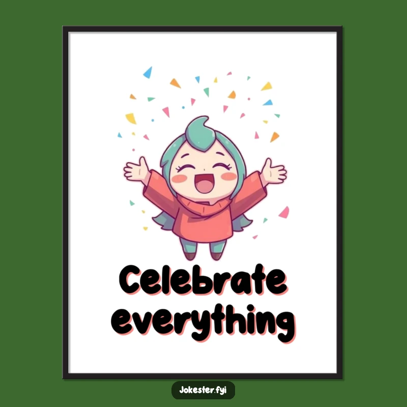 Funny Confetti Character Poster: Decorate with Delightful Glee Gift!