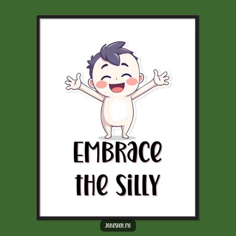 Funny Joyful Dancer Poster: Whimsical Art, Instant Smiles, Perfect Gift