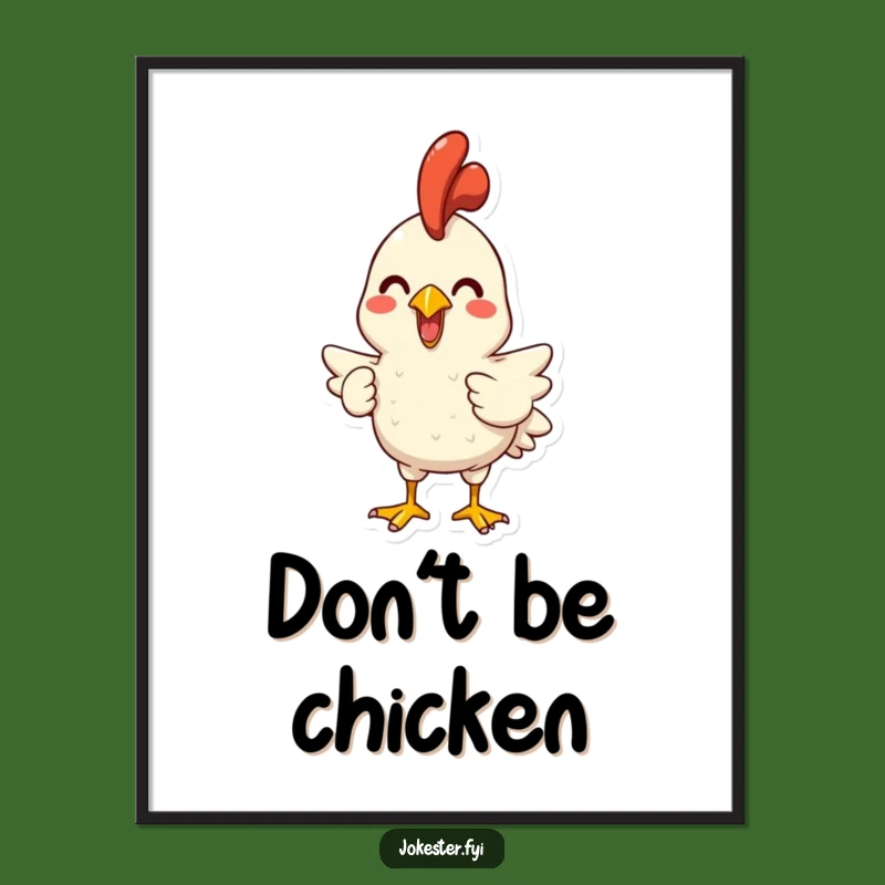 Funny Rubber Chicken Squawking Poster - Decorate Your Space with Hilarious Joy!