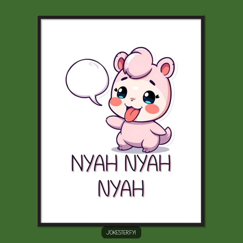 Funny Tongue Out Speech Bubble Poster: Art with Attitude