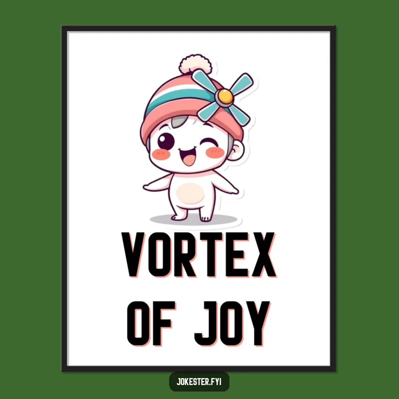 Funny Propeller Beanie Spinner Poster: Brighten Your Walls with Joyful Art