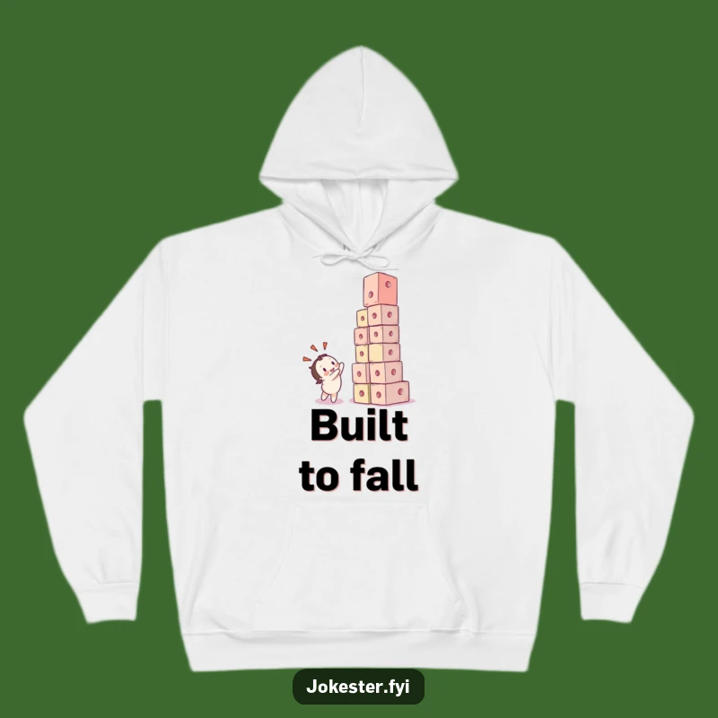 Funny Collapsing Cubes Hoodie - Stay Cozy with Hilarious, Playful Vibes!