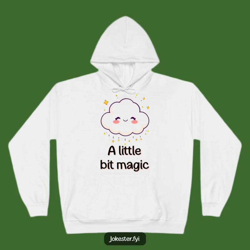 Cozy Funny Happy Cloud Hoodie: Warm Starry Comfort Gift
