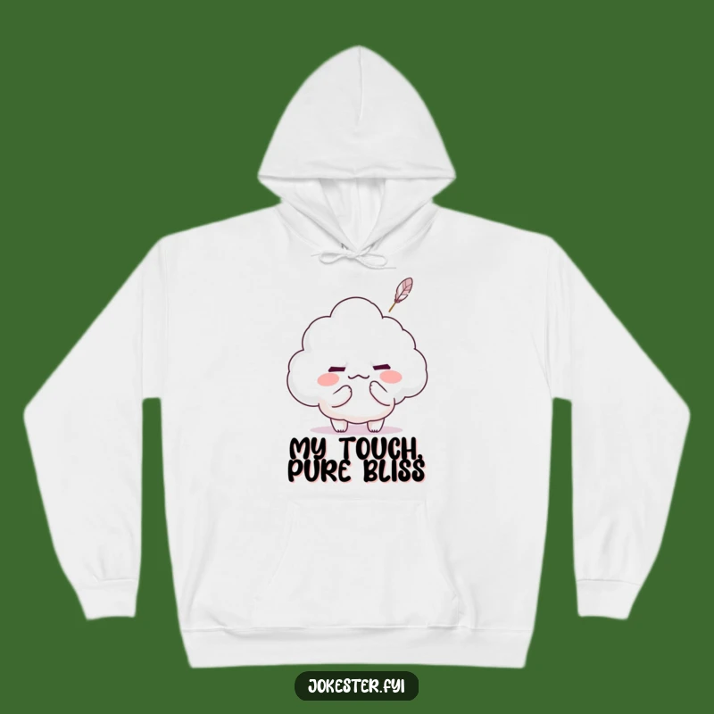 Cozy Funny Kawaii Cloud Tickle Hoodie: Mischievous Character Spreads Smiles - Warm Gift