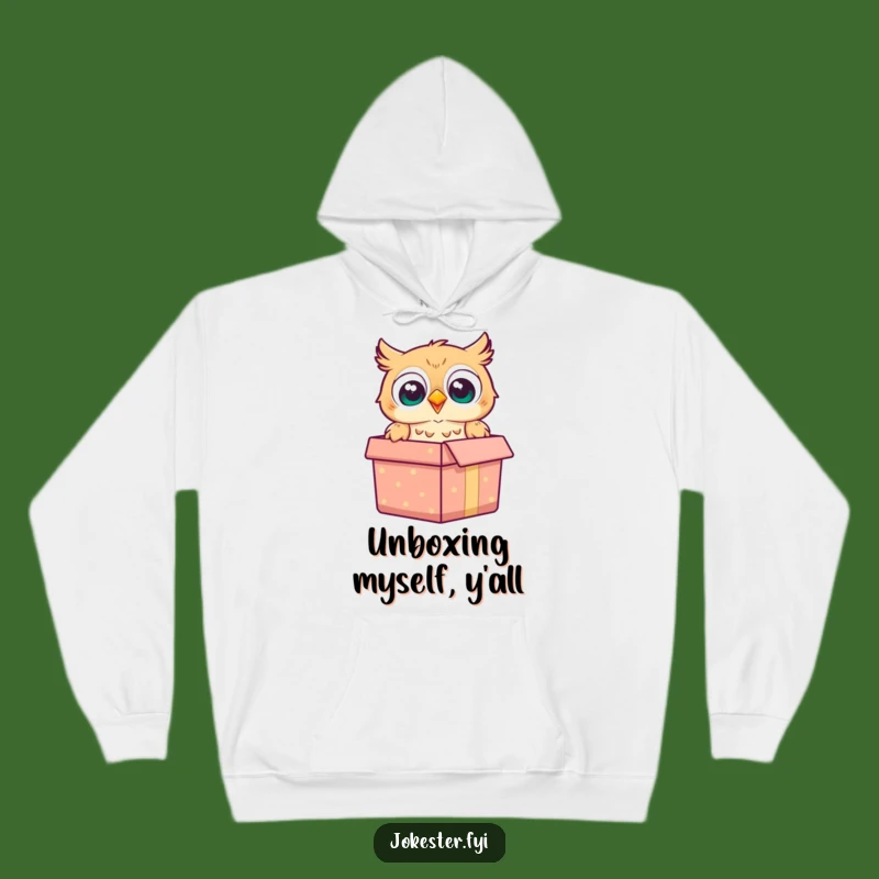 Cozy Funny Owl Gift Box Hoodie: Warmth with a Surprise of Humor