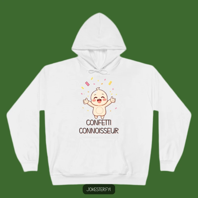 Funny Confetti Catching Hoodie: Cozy Up in Celebration, Perfect Gift