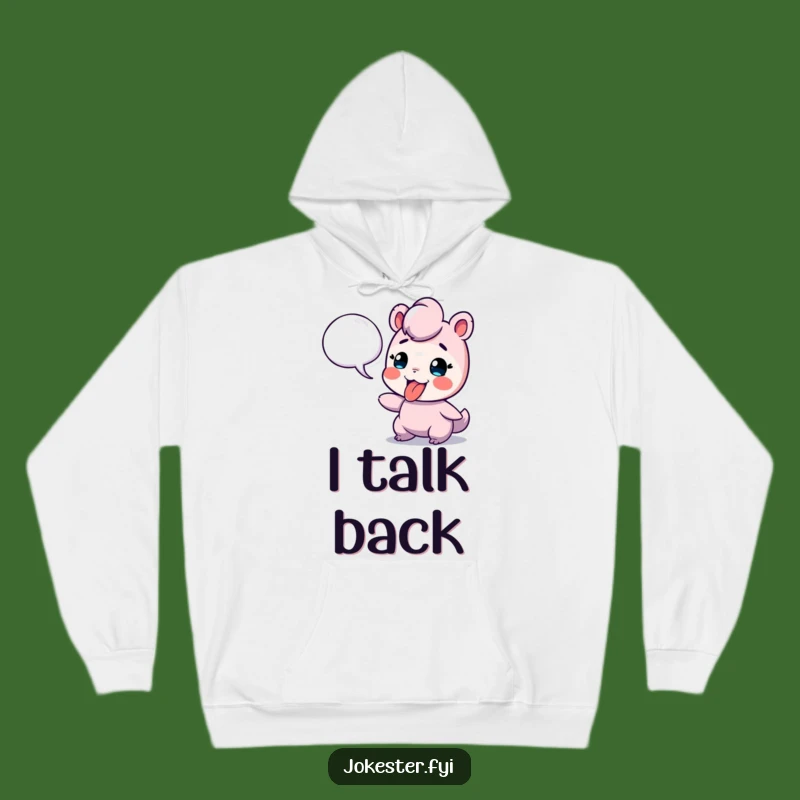 Funny Tongue Out Speech Bubble Hoodie: Cozy Up with Sass