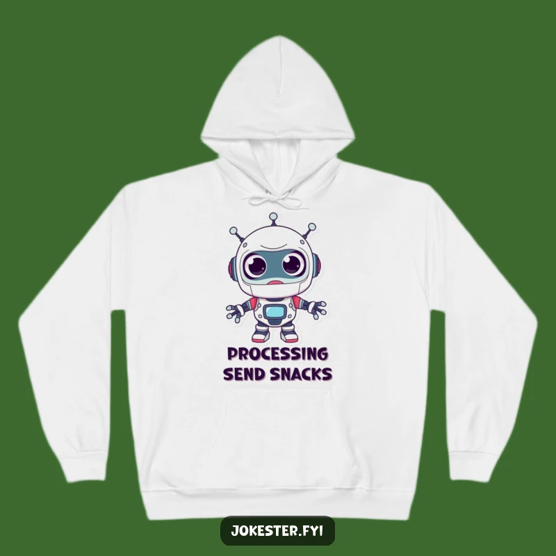 Funny Googly Eyed Robot Hoodie - Cozy Surprise Tech Gift