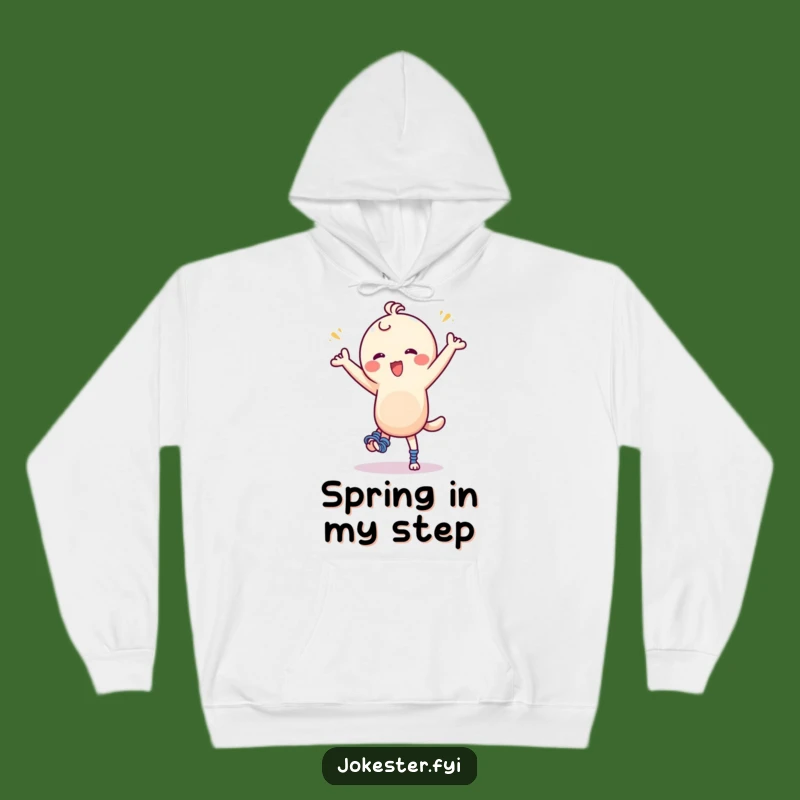 Funny Spring Jump Hoodie: Cozy Up in This Hilarious Dancing Character Sweatshirt