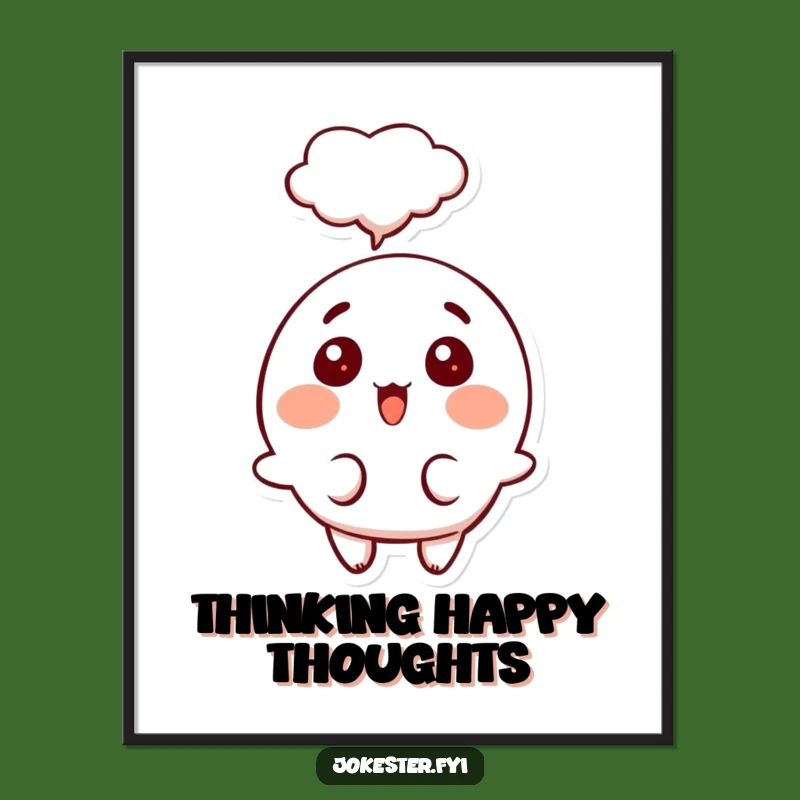 Free Printable Wall Art: Surprised Character & Thought Bubble, Funny Downloadable Art!