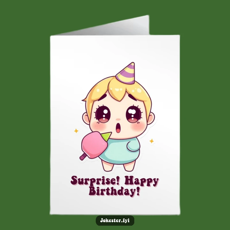 Free Printable Birthday Card: Surprised Popper Blast for a Fun Year!