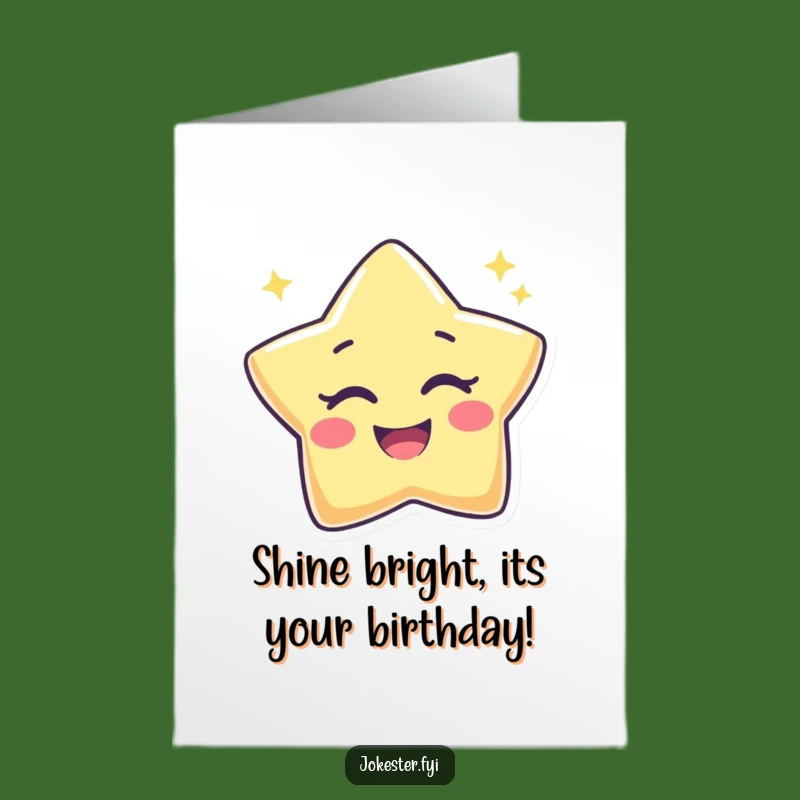 Free Printable Birthday Card: Winking Star, Playful Twinkle, Fun Downloadable Gift!